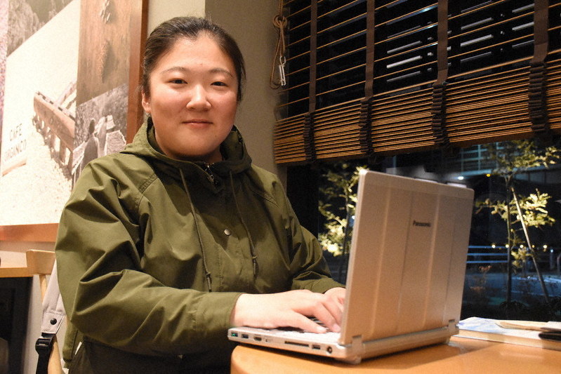 聖火リレーへの意気込みを語った侯嘉怡さん=栃木県那須塩原市で