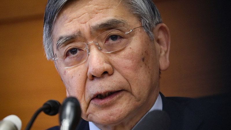 金融政策決定会合後に記者会見する黒田東彦・日銀総裁=東京都中央区で2020年3月16日、吉田航太撮影