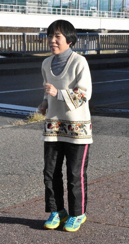 聖火ランナーに選ばれた渡辺敏子さん=新潟市中央区で19年12月