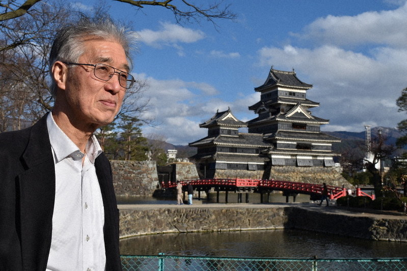 小出裕章さん=長野県松本市で2020年3月11日、沢田石洋史撮影