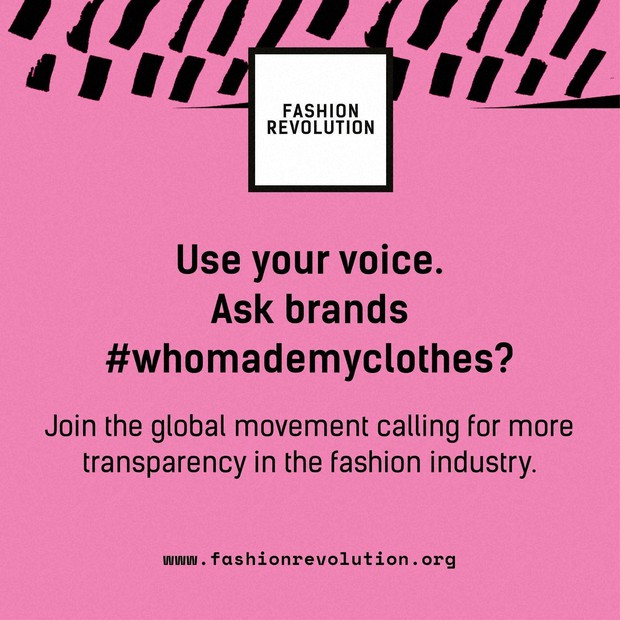 Fashion Revolution Weekの運営団体が提供するキャンペーンロゴ。