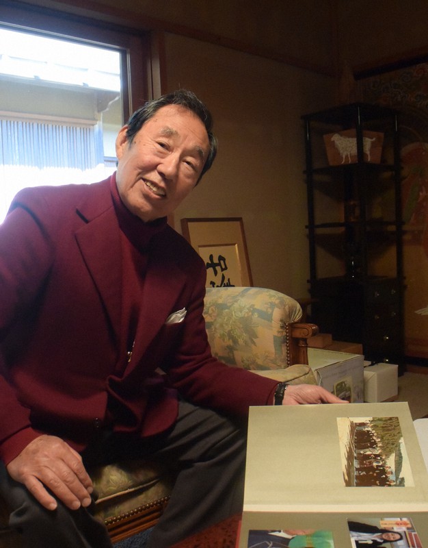 五輪代表だった当時を振り返る石原敬士さん=栃木県鹿沼市の古峯神社で2020年3月25日午後2時34分、浅妻博之撮影