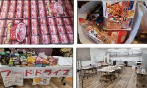 3月に開催した「食品の募集と配布」で集まった食品(こども食堂青空提供)