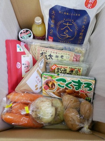 大子町が提供する食材の一例。内容は変更される場合がある