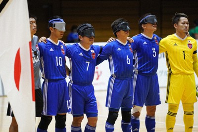 5人制ブラインドサッカー日本代表。活動を休止している＝2019年12月、宮間俊樹撮影