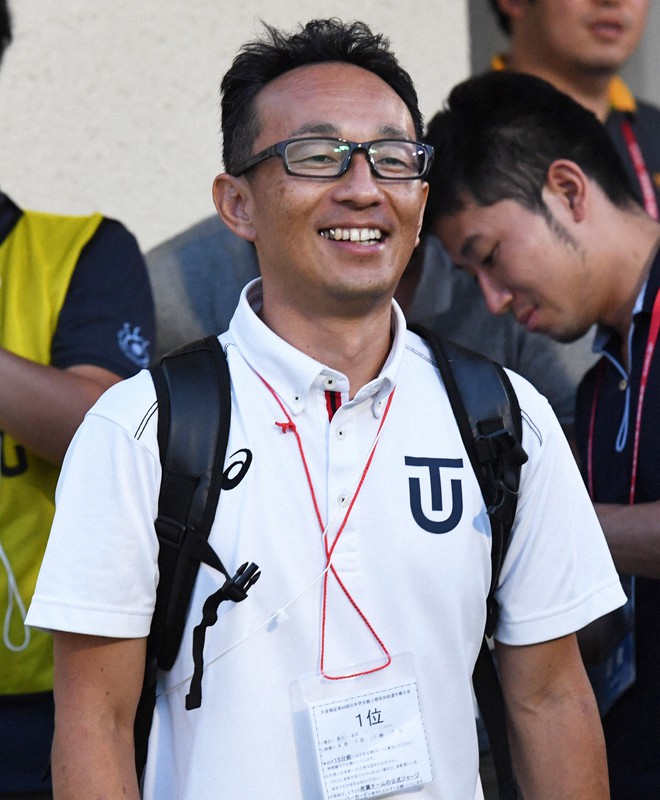 後藤勤トレーナー=福井運動公園陸上競技場で2017年9月9日、山崎一輝撮影