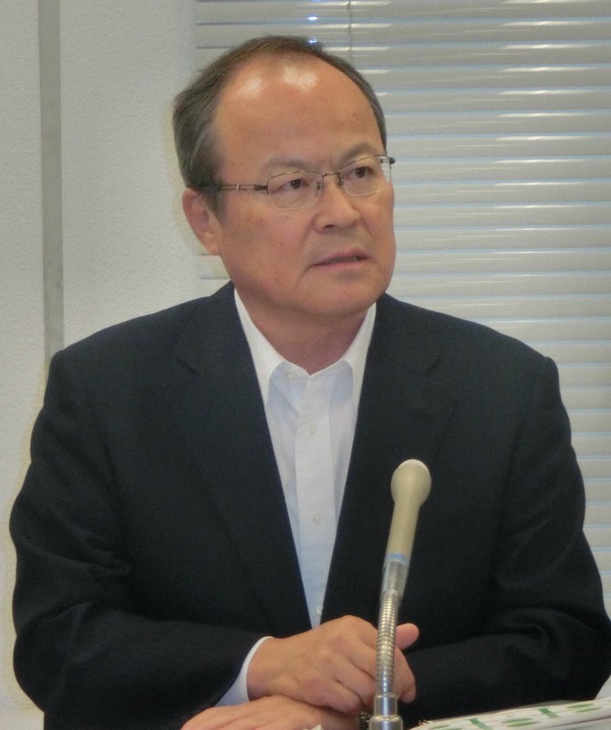 三菱商事の垣内威彦社長=東京都内で2018年5月、今村茜撮影