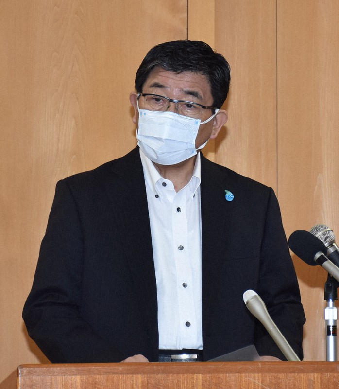 古田肇知事=県庁で5月9日、熊谷佐和子撮影