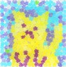 金平糖で作った猫=青木光悦堂提供