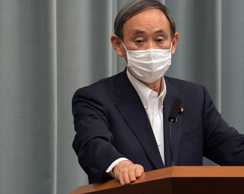 菅義偉官房長官=首相官邸で、竹内幹撮影