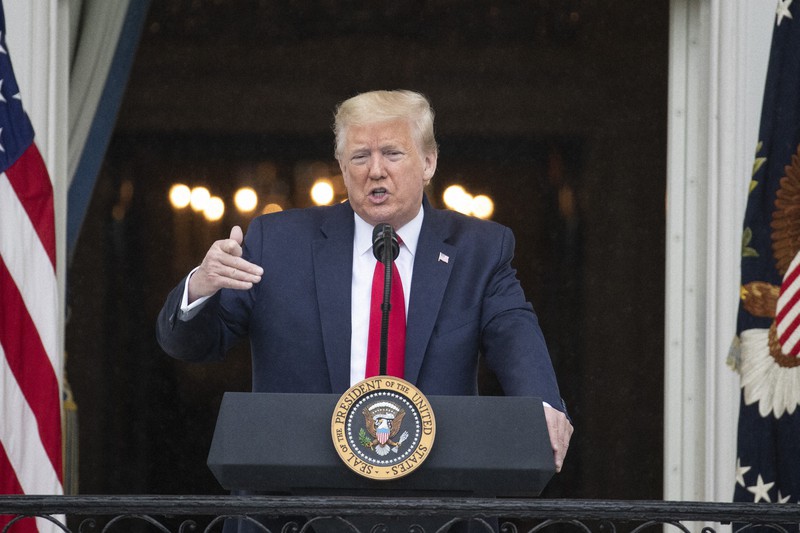 トランプ米大統領=2020年5月22日、AP