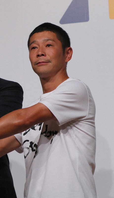前沢友作氏=2019年9月12日午後6時32分、長谷川直亮撮影