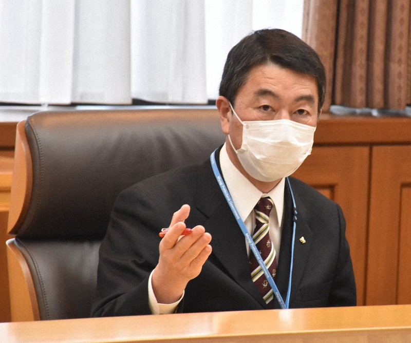 宮城県の村井嘉浩知事=県庁で2020年4月21日、滝沢一誠撮影