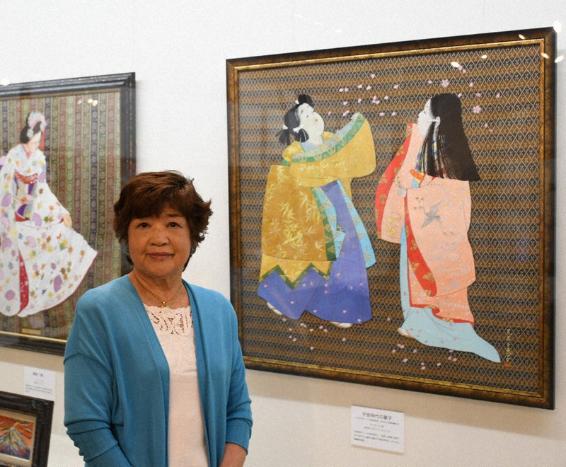 光と影織りなす刺しゅう絵画 「現代の名工」荒木さん、高崎で45点 