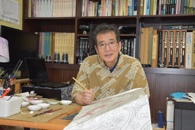 前田家ゆかりの菊桜もう一花 淡いピンクの加賀友禅 花びらを染料に 毎日新聞