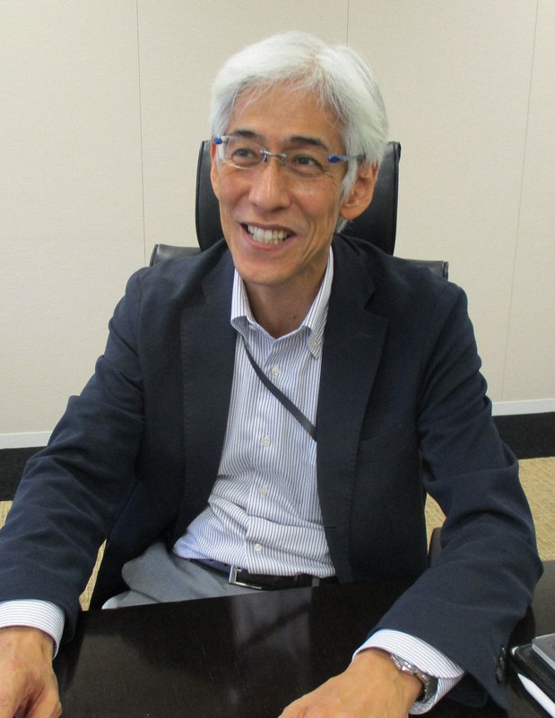 インタビューに答える東京電力リニューアブルパワーの文挟誠一社長=東京都内で6月5日、高橋祐貴撮影