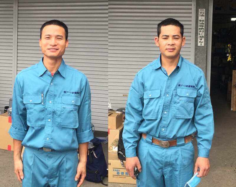 「ちば自主夜間中学」で学んでいる技能実習生のレータン・ダンさん(左)とレーヴァン・ハウさん(右)=斎藤治雄さん提供