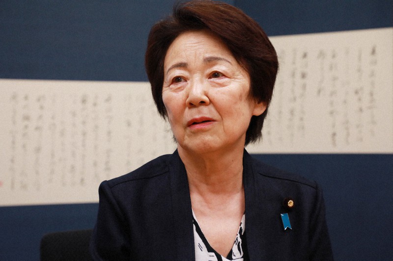 山谷えり子氏=岡本同世撮影