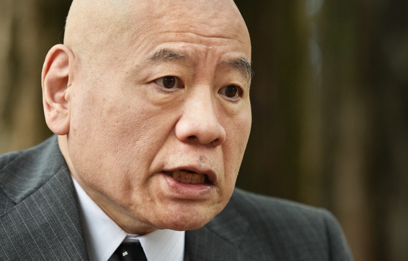 都知事選や都政への思いを語るタレントの桜金造さん=東京都杉並区で2020年6月20日、滝川大貴撮影