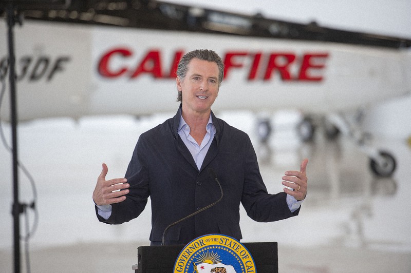 米カリフォルニア州のニューサム知事=AP