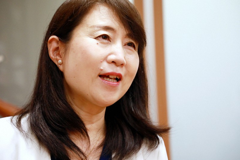 矢田稚子氏=岡本同世撮影