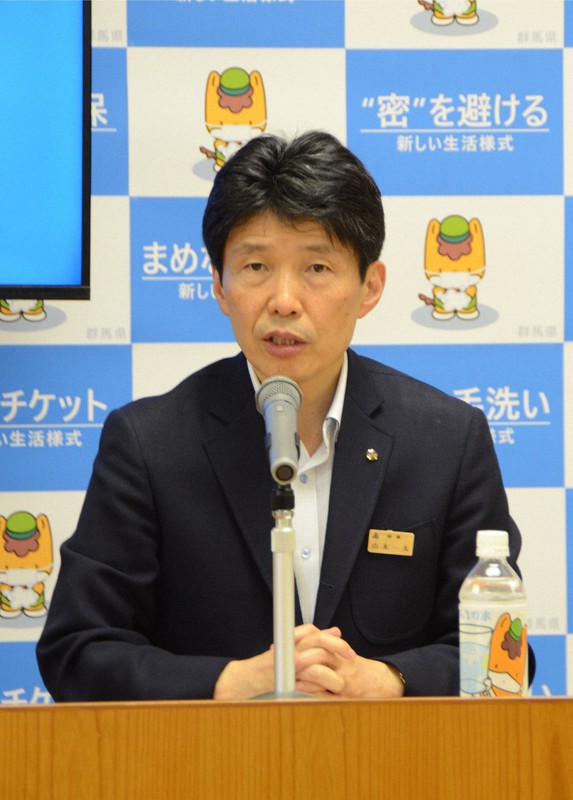山本一太知事=県庁で2020年6月4日、道岡美波撮影