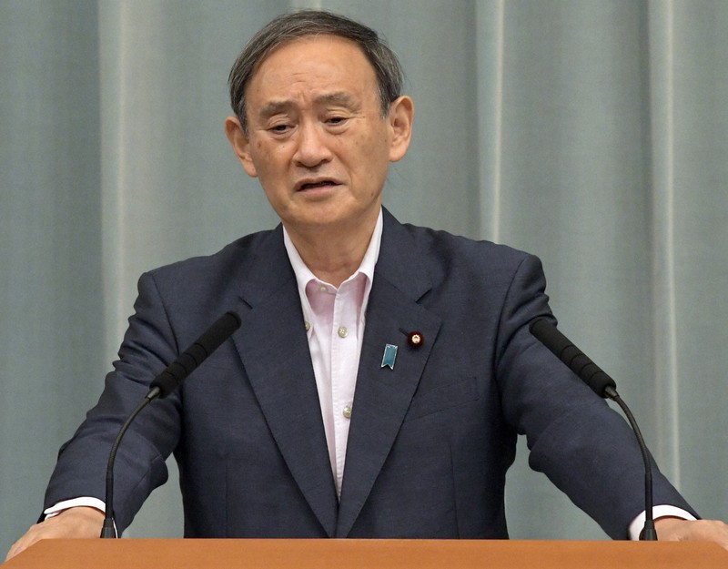 記者会見する菅義偉官房長官=首相官邸で2020年7月17日午前11時17分、竹内幹撮影