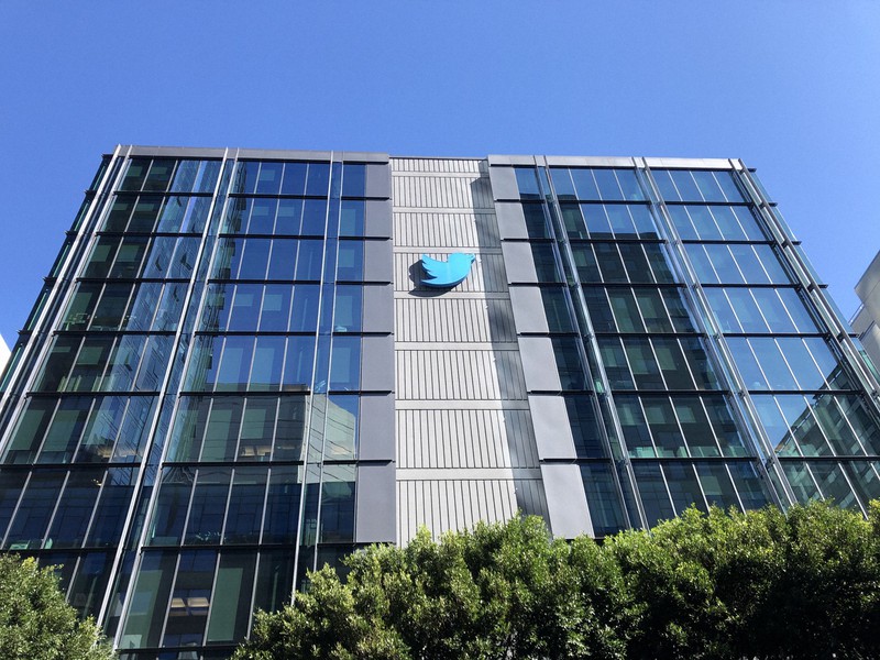 ハッキングを受けた米ツイッター本社=米サンフランシスコで2020年2月、中井正裕撮影