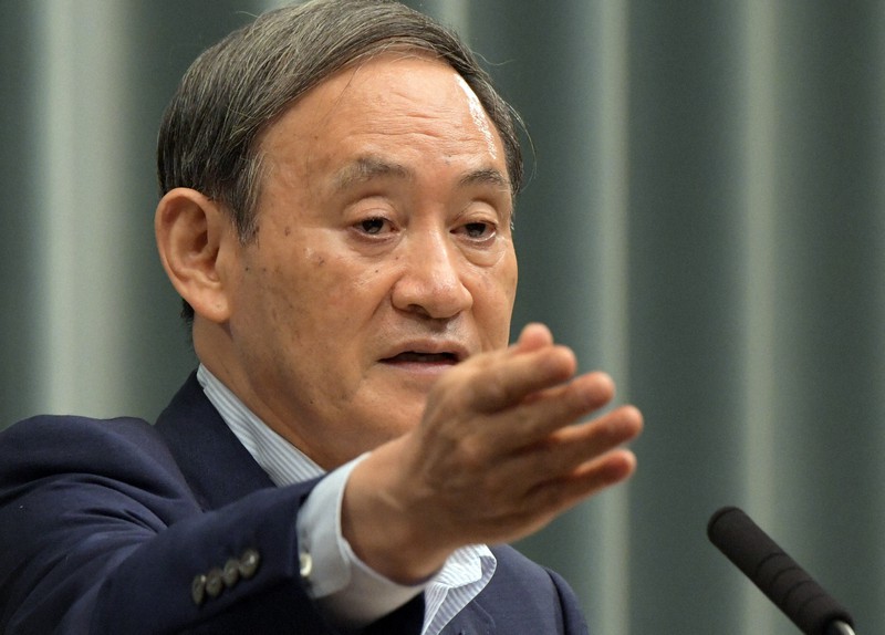 記者会見する菅義偉官房長官=首相官邸で2020年7月22日午前11時17分、竹内幹撮影