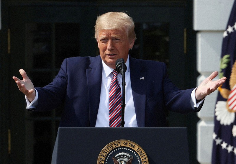 米大統領選で再選を狙う共和党のトランプ大統領=ロイター