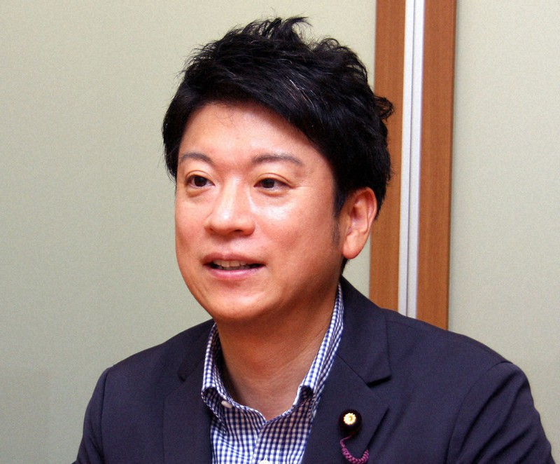 立憲民主党の石川大我参院議員=高橋恵子撮影