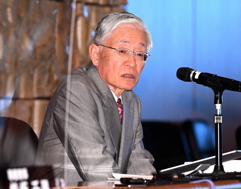 次期中期経営計画案について記者会見するNHKの前田晃伸会長=東京都渋谷区で2020年8月4日午後4時53分、滝川大貴撮影
