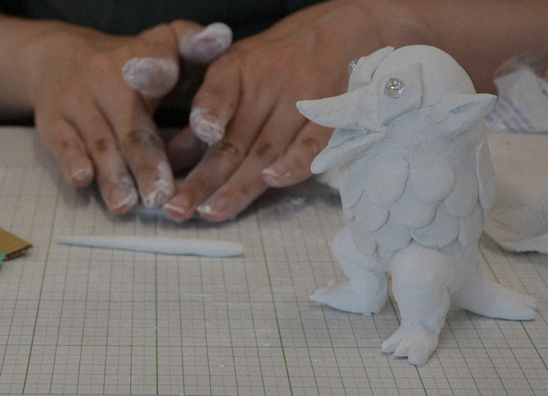 自由研究お助け隊：特別授業 模型 アマビエのフィギュアに挑戦