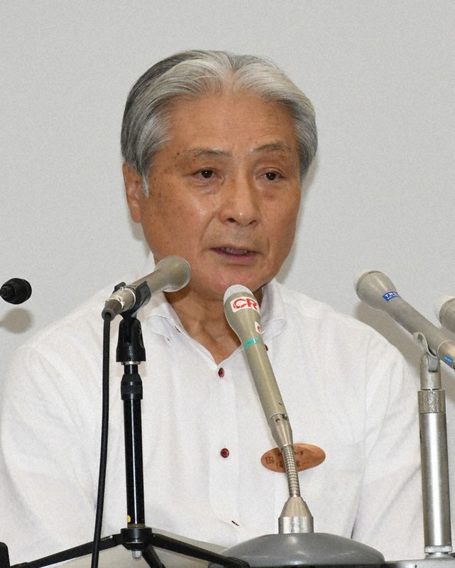 県知事選への立候補を表明した福田富一知事=栃木県庁で、李舜撮影