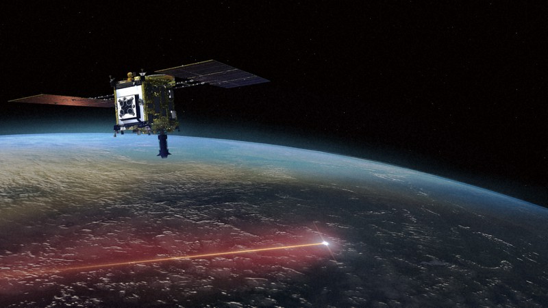 地球へ帰還し、小惑星リュウグウの石などが入ったカプセルを分離した探査機「はやぶさ2」の想像図=宇宙航空研究開発機構提供