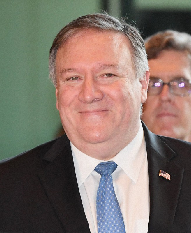 マイク・ポンペオ米国務長官=2018年10月6日、藤井太郎撮影