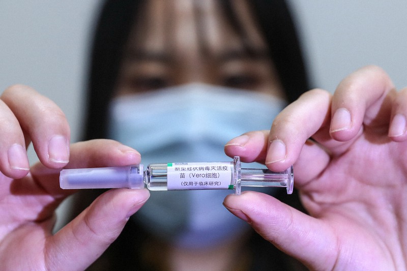 中国製薬大手シノファームが治験を進める新型ウイルスワクチン候補=新華社