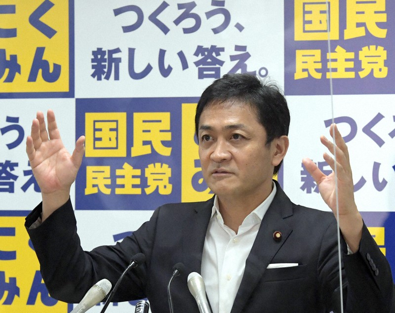 玉木雄一郎氏=東京都千代田区の同党本部で、竹内幹撮影