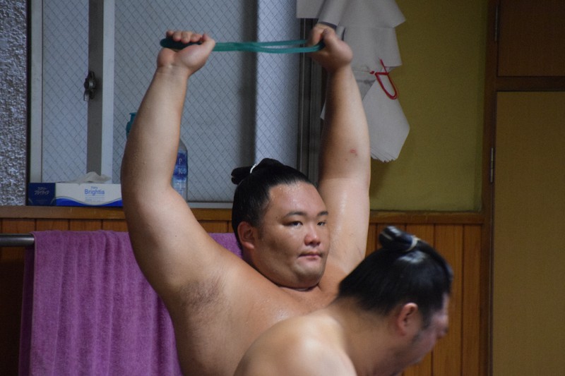 優勝の期待が高まる大関・朝乃山=日本相撲協会提供
