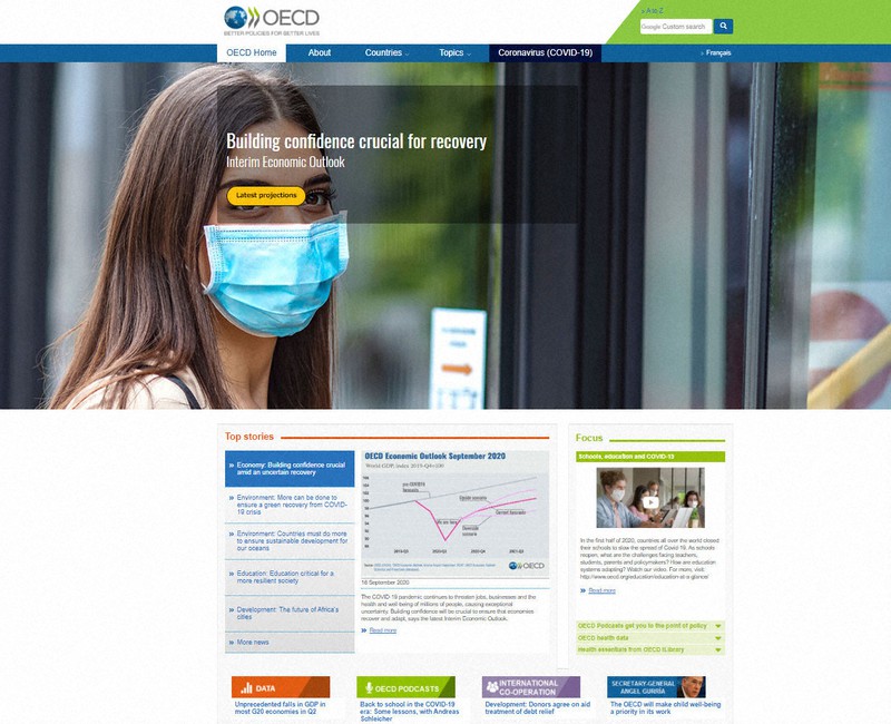 OECDのホームページ