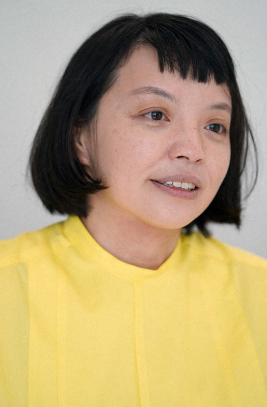 新著「魯肉飯のさえずり」について語る温又柔さん=東京都千代田区で2020年9月4日、藤井太郎撮影