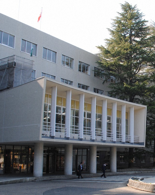 福島県庁=2019年2月22日、荒川基従撮影