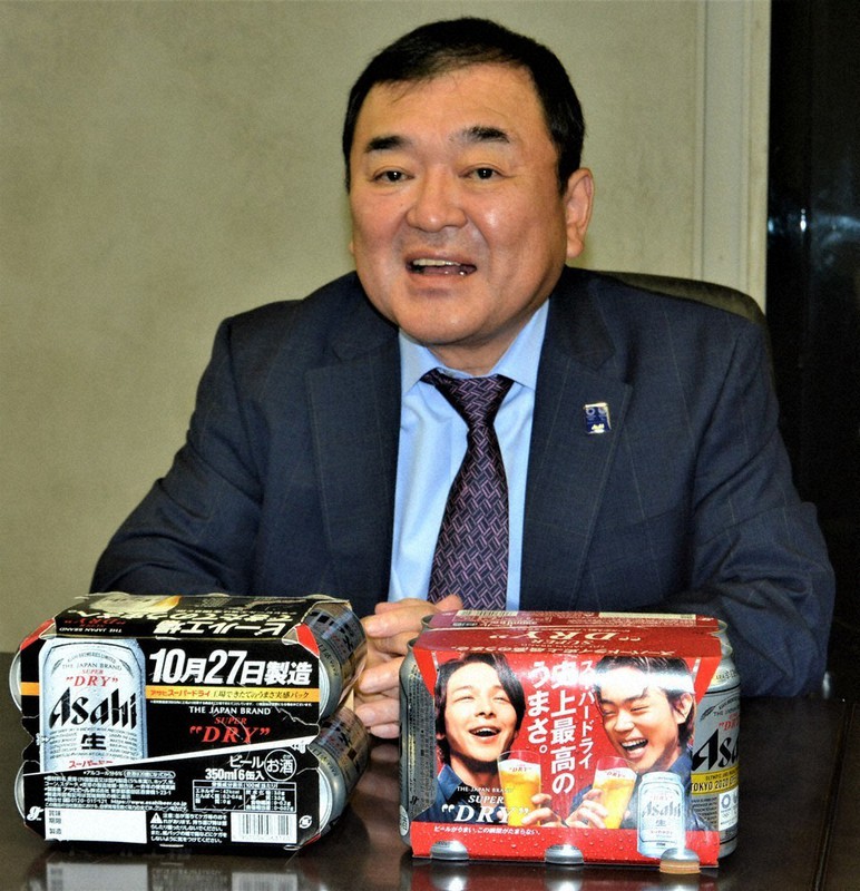 アサヒビールの塩沢賢一社長=東京都墨田区で2020年9月24日午後5時21分、中津川甫撮影