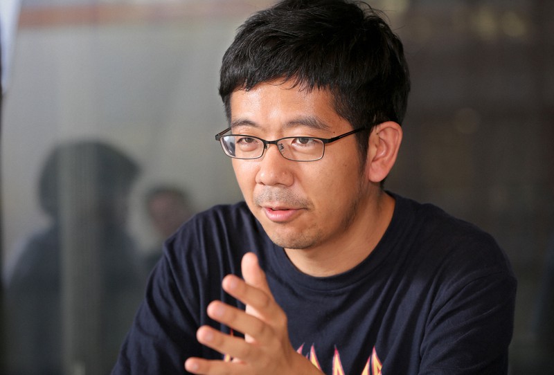 武田砂鉄さん=東京都千代田区一ツ橋で、山下浩一撮影