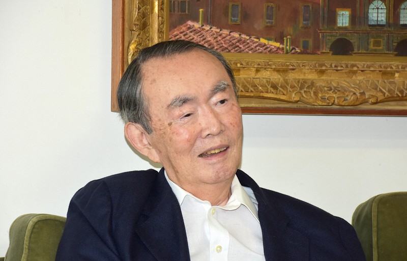 平沼赳夫氏=野原大輔撮影