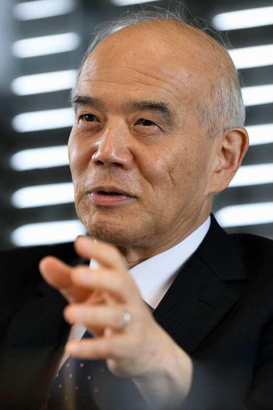 インタビューに答える大西隆・日本学術会議元会長=東京都千代田区で2020年10月7日、竹内紀臣撮影