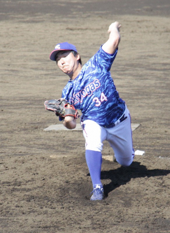 東京ガスの高橋佑樹投手=東京都大田区で2020年3月3日午後1時8分、谷口拓未撮影