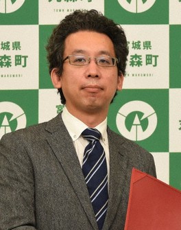 柴山明寛准教授=宮城県丸森町役場で2020年6月19日、神内亜実撮影