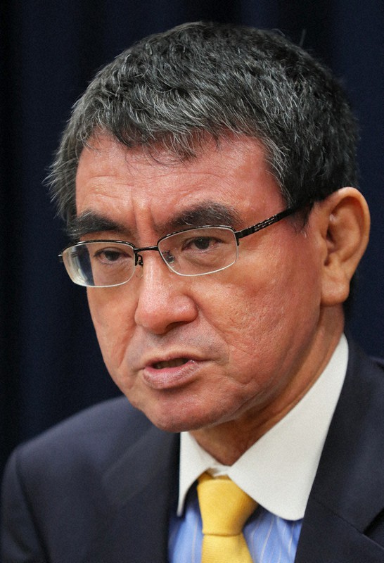 河野太郎行政改革担当相=内閣府で、長谷川直亮撮影