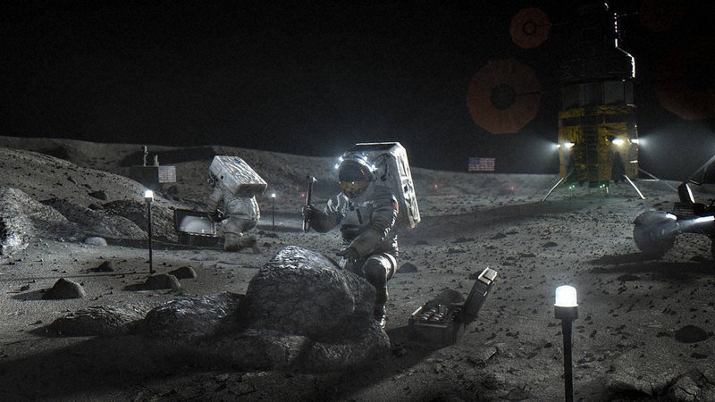 「アルテミス計画」における月面探査のイメージ=NASA提供